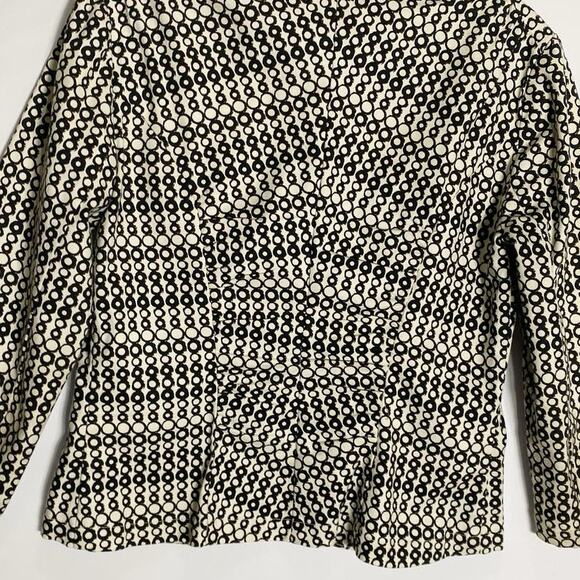 CAbi Black & Cream Printed Du Jour Cotton Office Blazer WMN'S SZ 4 - Picture 10 of 12